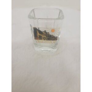 Vintage Advertising Square Charleston SC Souvenir Shot Glass